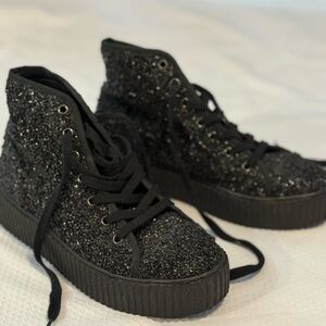 Maison Martin Margiela Black Sparkle Sneakers